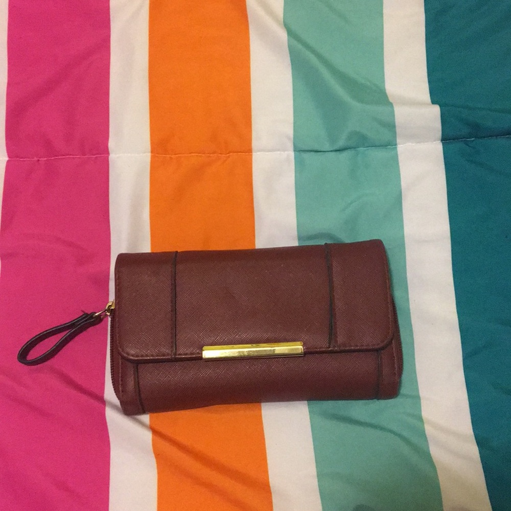 Red and hint of gold Handbag